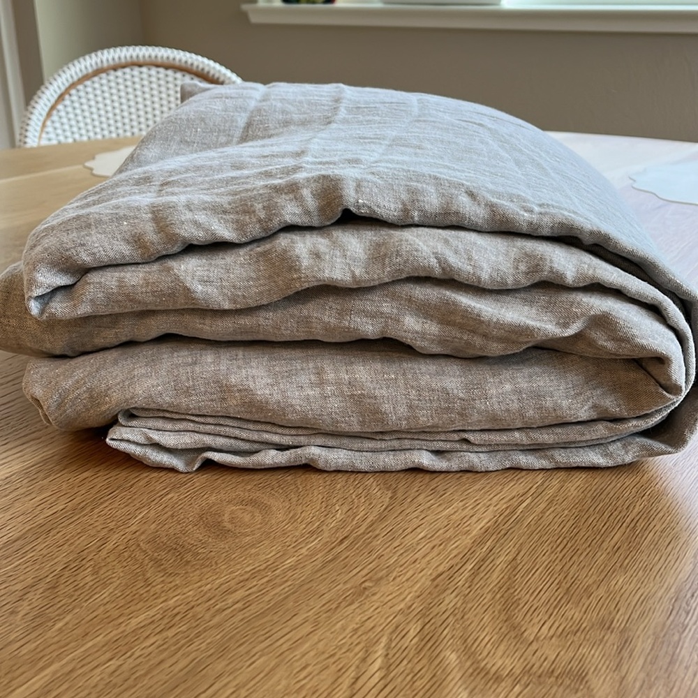 Serena & Lily Cavallo Linen Duvet Cover (Fog/Gray), King